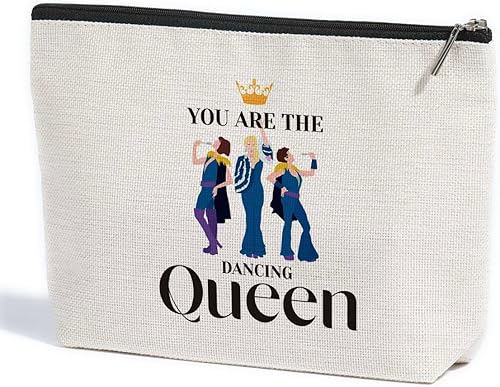ZHAMEN Divertida bolsa de maquillaje de comedia musical para mamá bailando reina y mamá regalo inspirado para amantes de la música mujeres fanáticos