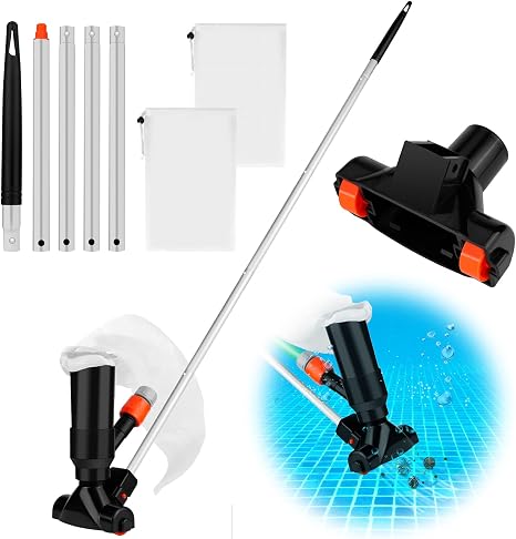 Yodeace Aspirapolvere Piscina, Kit Pulizia Piscina con 2 Sacchetti in Rete  Palo a 5 Sezioni, Aspiratore Piscina Fuori Terra per Piscine Stagni  Standard UE : Amazon.it: Giardino e giardinaggio