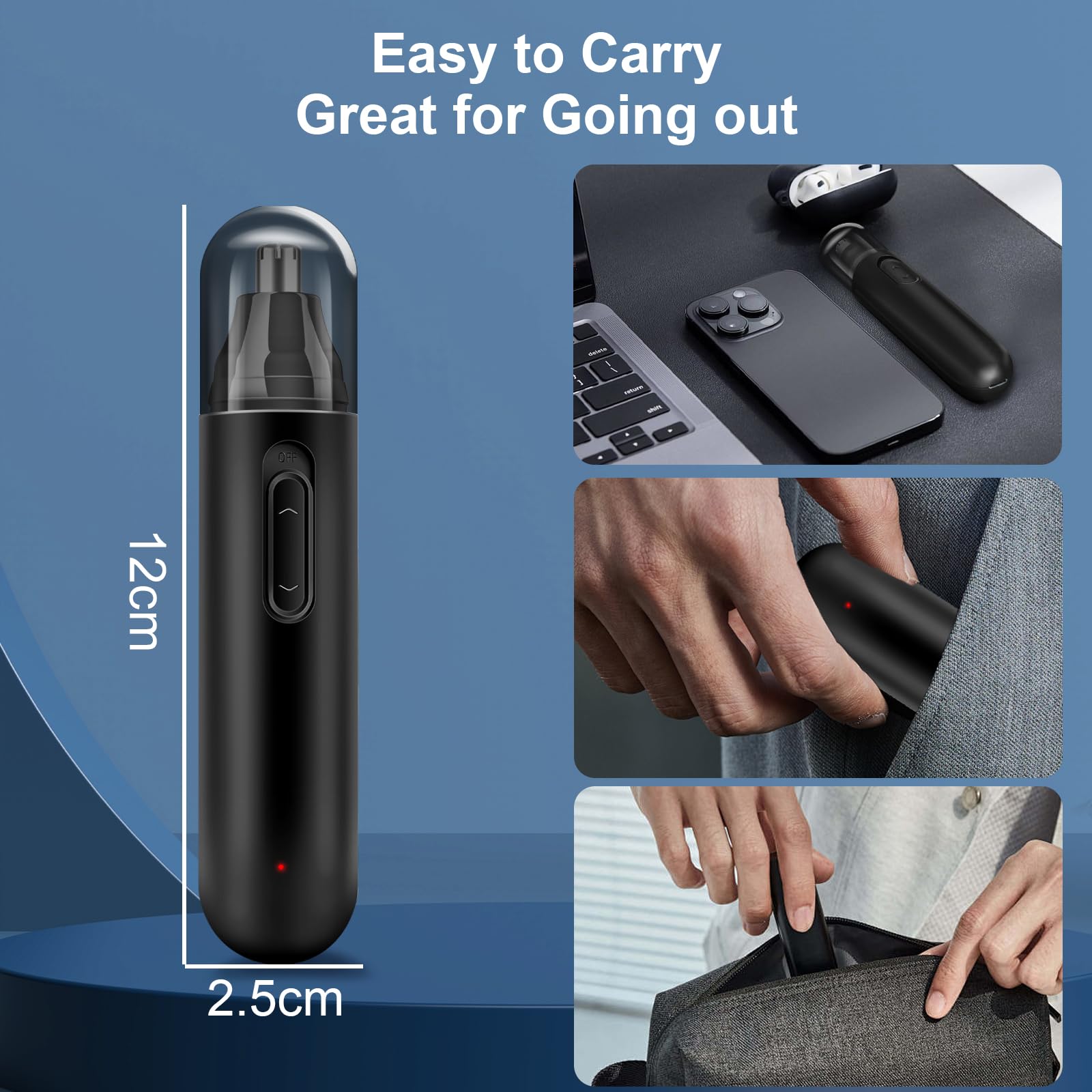 Trymer do nosa, strzyżenie włosów i uszu USB, ekran LCD, IPX7 trymer do uszu, maszynka do golenia nosa dla mężczyzn i kobiet