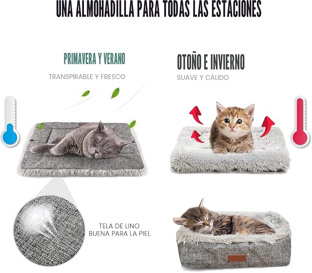 Foto 6 de 7 de Cama para Gatos Cama para Perros Cama Suave para Gatos 2 en 1 Manta para Gatos y Perros 60cm*50cm Adecuada…