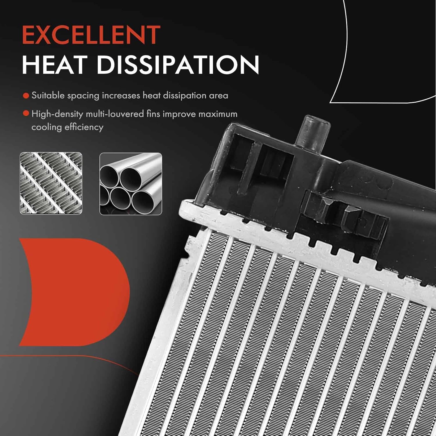 A-Premium Engine Coolant Radiator Assembly Compatible with Toyota Yaris 2007-2018 1.5L & Scion xD 2008-2014 1.8L, Manual Transmission