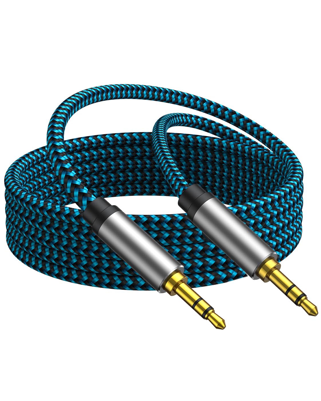 Hftywy Aux Cord 20ft, Nylon Braided 3.5mm Audio Cable Headphone Cable 3.5mm Male to Male Aux Cord for Car, for Headphone,Tablets, Speakers