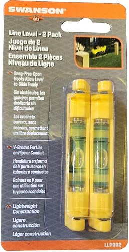 Miniatura 2 de Swanson Tool Co LLP002 - Paquete de 2 niveles amarillos, incluye un vial de paso de 2 anillos y un nivel de línea de 1 anillo