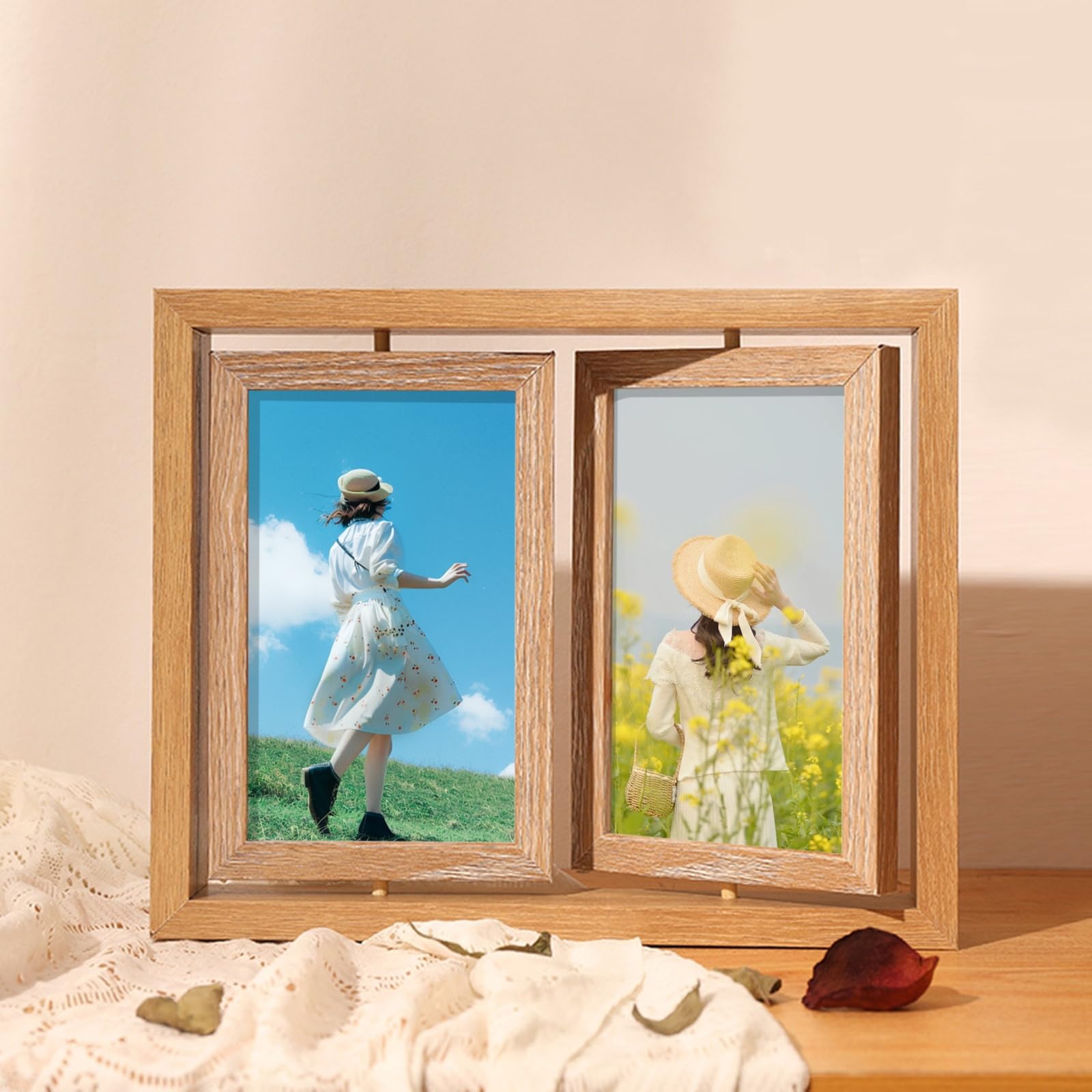 Amazon.com - Stfery 6x8 Picture Frame Wooden Double Photo Frame