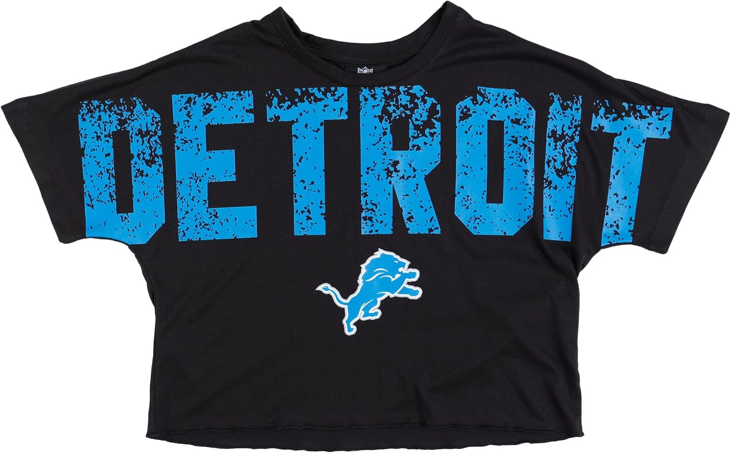 FOCO NFL Womens NFL Team Logo Ladies Fashion Distressed Wordmark Crop Top Shirt - Image 3