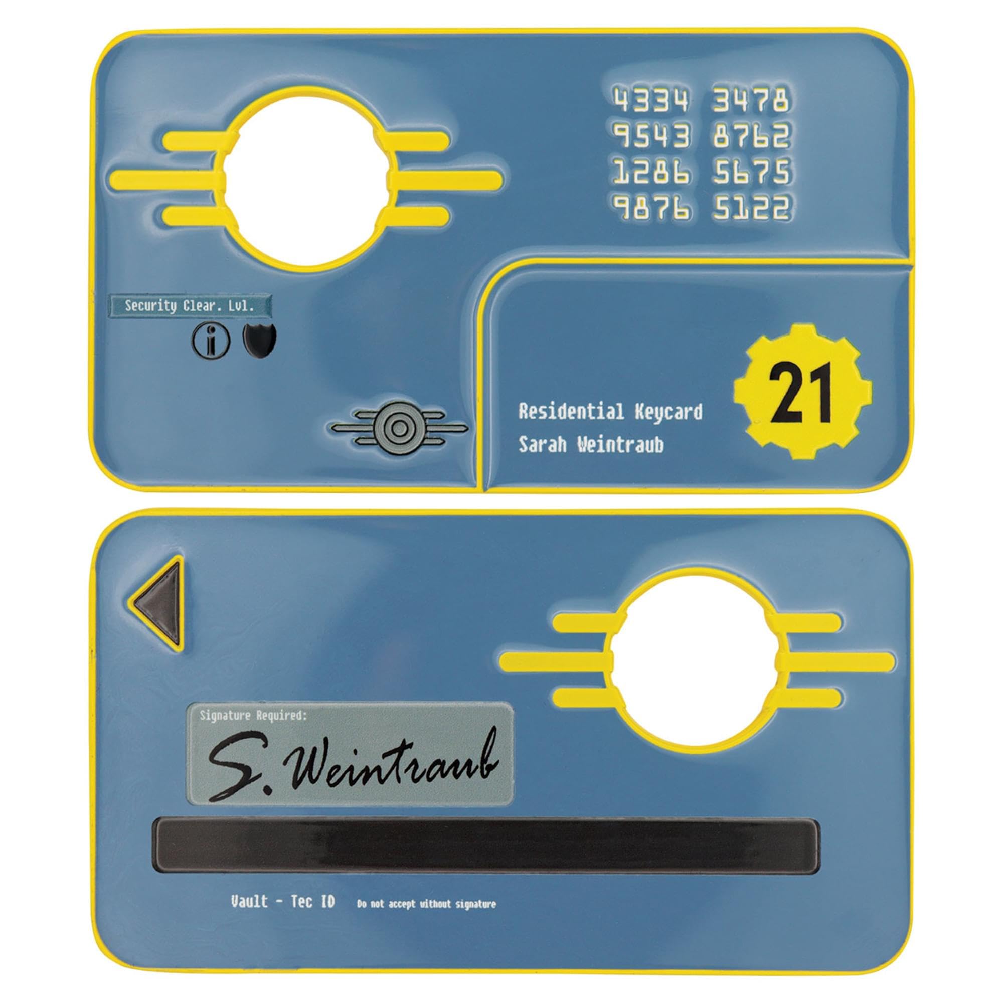 Fallout Vault 21 Security Keycard Replica - Enamel - Blue