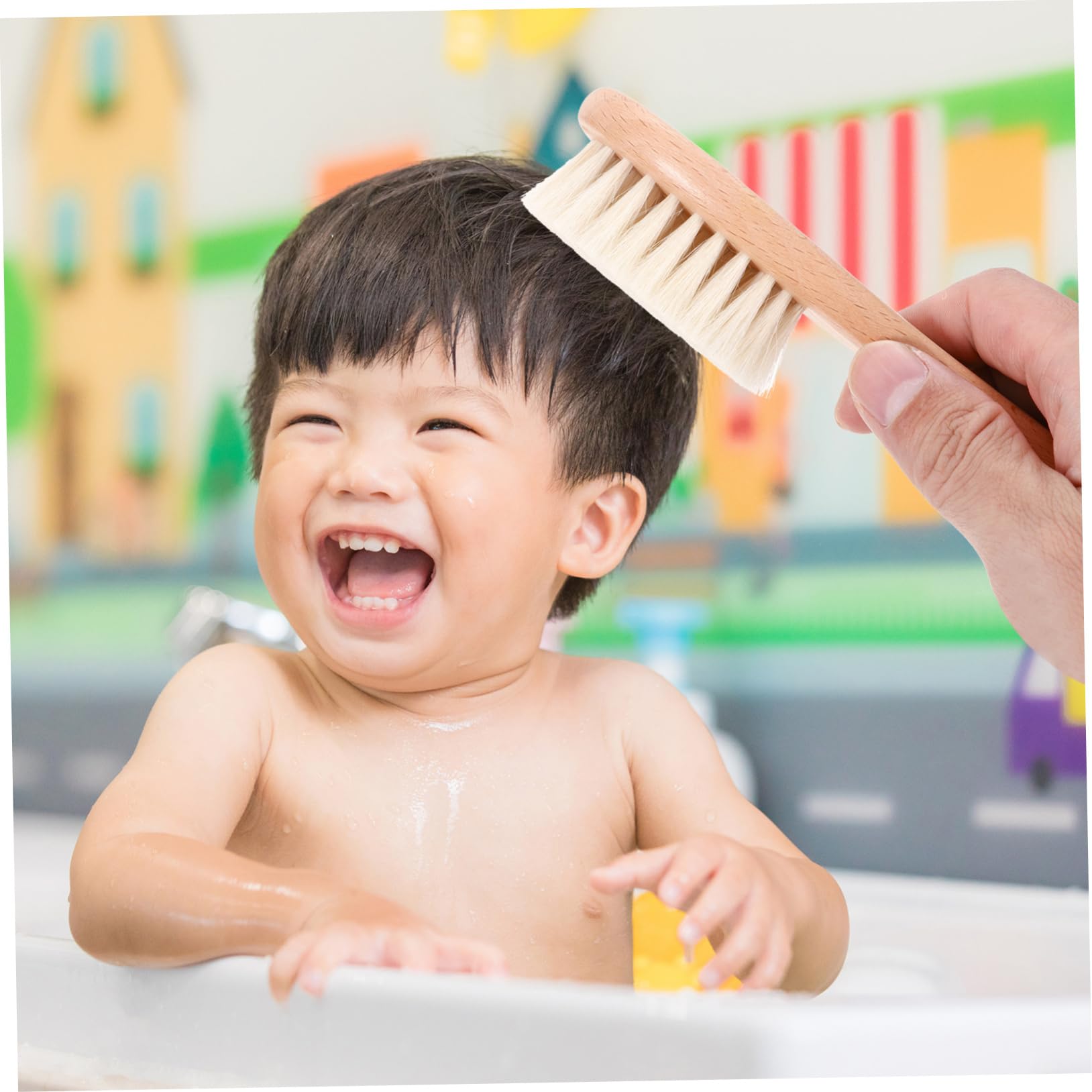 VICASKY 3juegos Cuidado Capilar Para Bebés De Peines De Madera y Cepillos Para Masajes Del Cabelludo Para Recién Nacidos y Pequeños