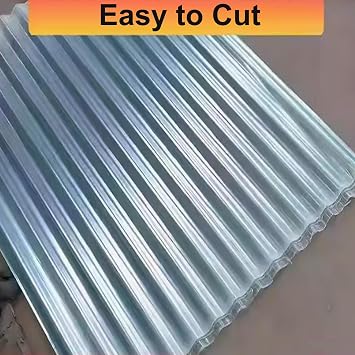 Corrugated Roofing Sheets,Clear Roof Sheeting,Cladding Walling Sheeting,Replacement Roof Panel,Building Roofing Material,FRP Daylighting Panels for Greenhouse,1.2mm Thick (0.9x1.2m/35x47in)