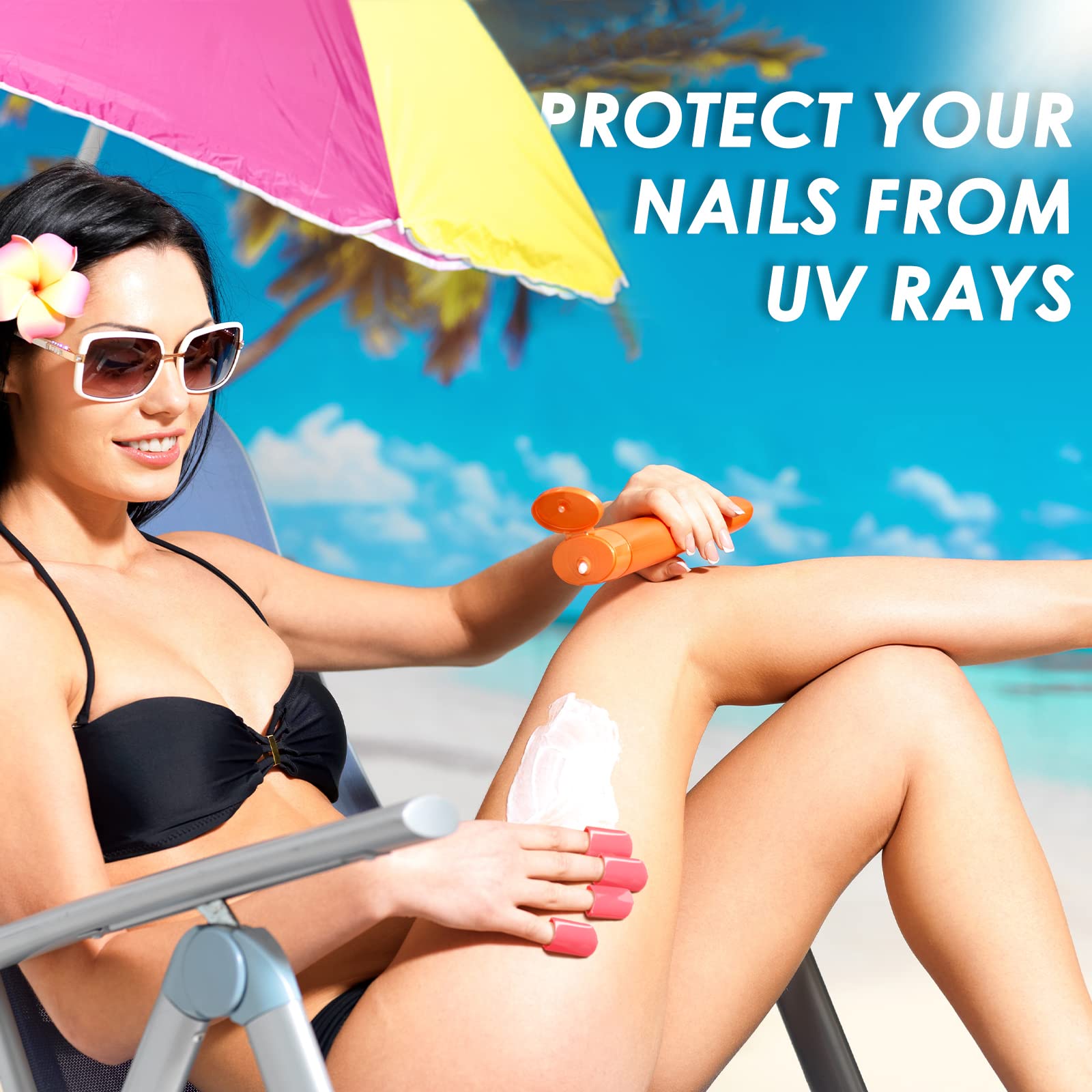 50 puntas de bronceado para dedos de protección UV, protector de uñas para dedos, cubiertas de uñas de PVC, para quitaesmalte de uñas, mangas de dedos para camas de bronceado rayos UV, color rosa