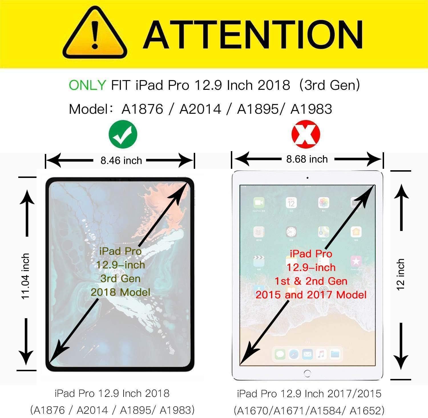 Greatest Product Ztotop for iPad Pro 12.9 Case 2018, Leather Folio Stand Case Smart Cover for 2018 iPad Pro 12.9-inch 3rd Generation (Supports iPad Pencil Charging) with Auto Sleep/Wake Strap Pocket - Black