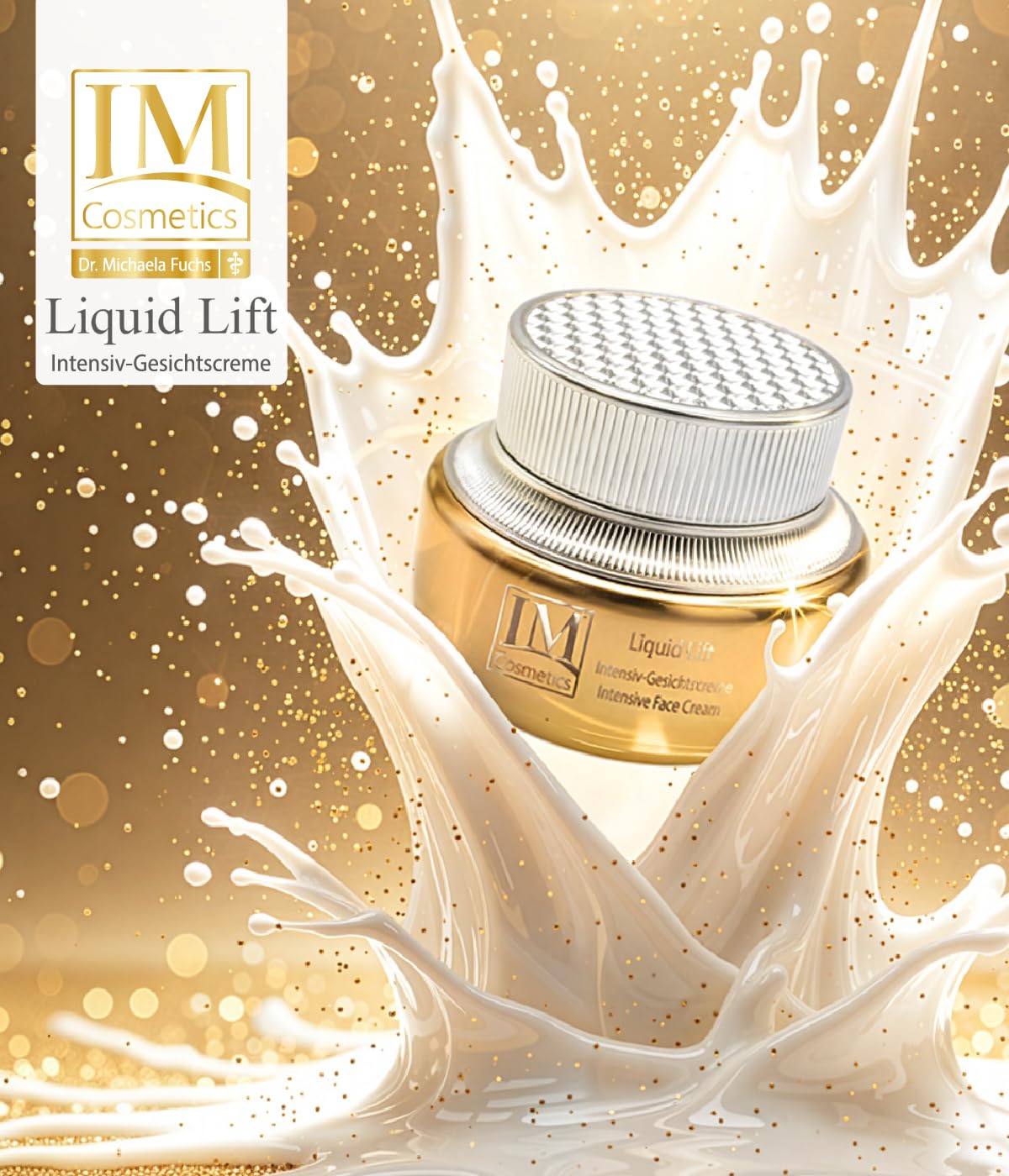 Genius IMC Liquid Lift Intensiv-Gesichtscreme und -Serum Anti-Aging Pflegeset 2-tlg spendet Feuchtigkeit, gegen Falten, Nachtpflege für straffe Haut, regt Kollagenproduktion an- Dr. Michaela Fuchs
