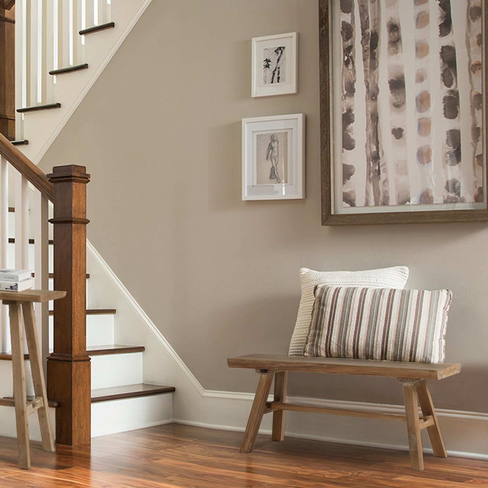 Photo inspiration: Snapklik Com 39 Farmhouse Wood Bench Rustic Solid Wood Dining Photo Inspiration