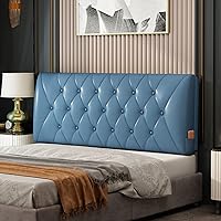 Vista 1 de Cojín tapizado para cabecero de pared, cojín de cuero para cabeceros, cojín de lectura, almohada de descanso tamaño Queen, almohada de descanso