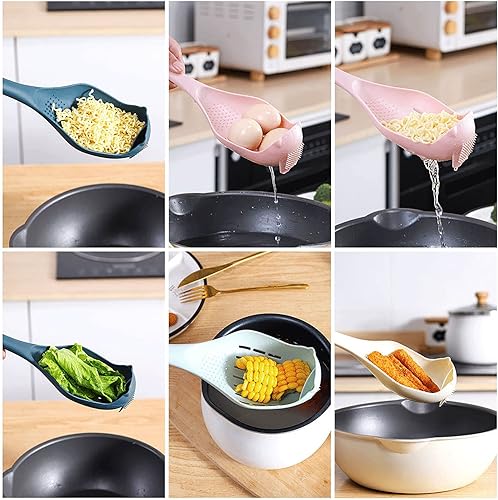 Miniatura 5 de Cuchara de cocina multifuncional para cocina, cuchara de espagueti, coladores para separador de yema de huevo, rallador, espátula para triturar,