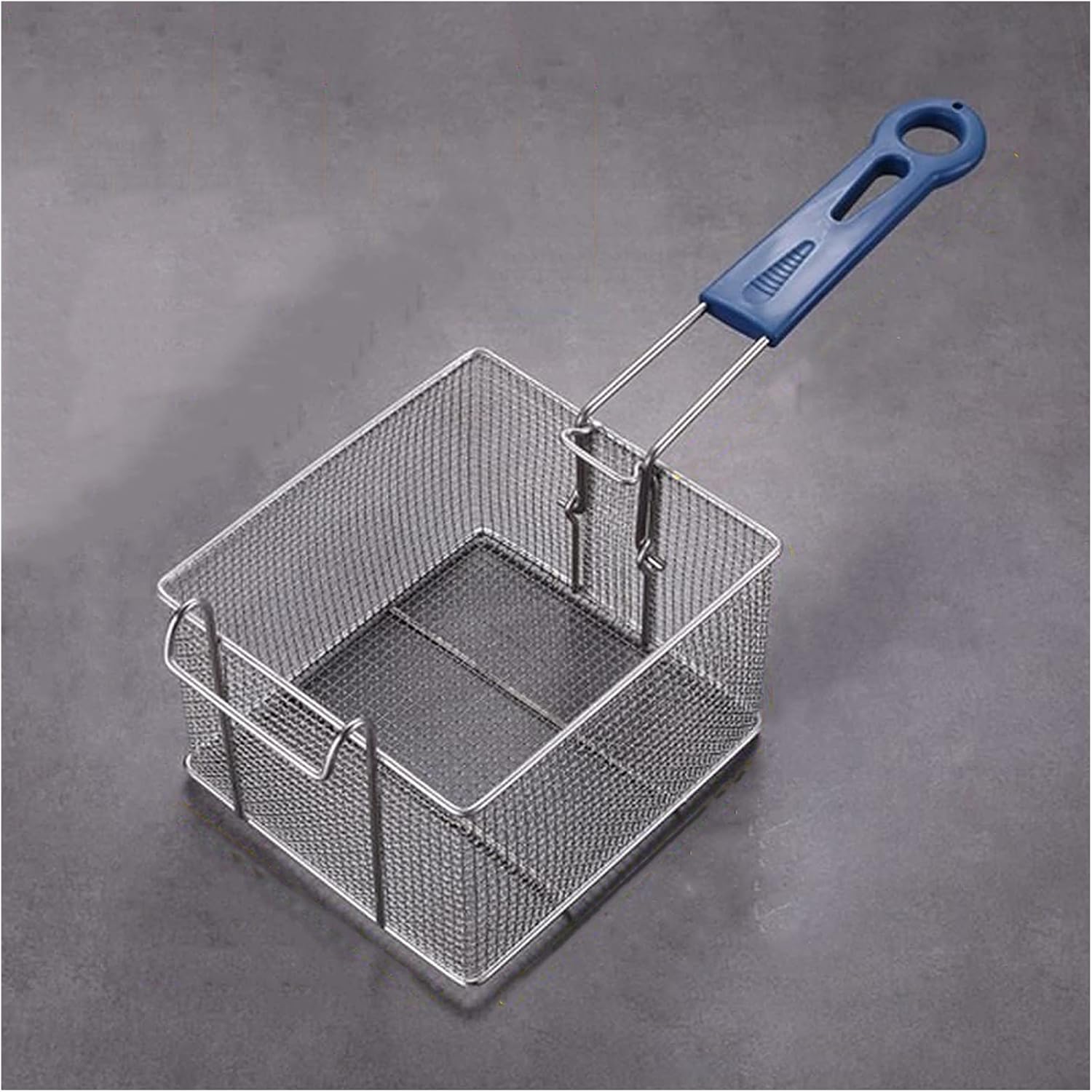 French Fry Chips Baskets Rectangular Fry Basket with Anti-scalding Handle Multifunction Stainless Steel French Fries Basket Commercial Fried Food Filter Kitchen Cooking Tools (Size : M)