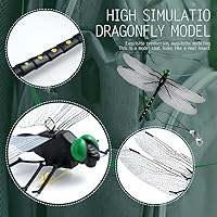 Vista 8 de 4 PACK Artificial Dragonfly Hat Clip,Realistic Fake Dragonflies Fly Repelling Supplies,Dragon Fly Clips Repelling Supplies for Bugs,3D Garden