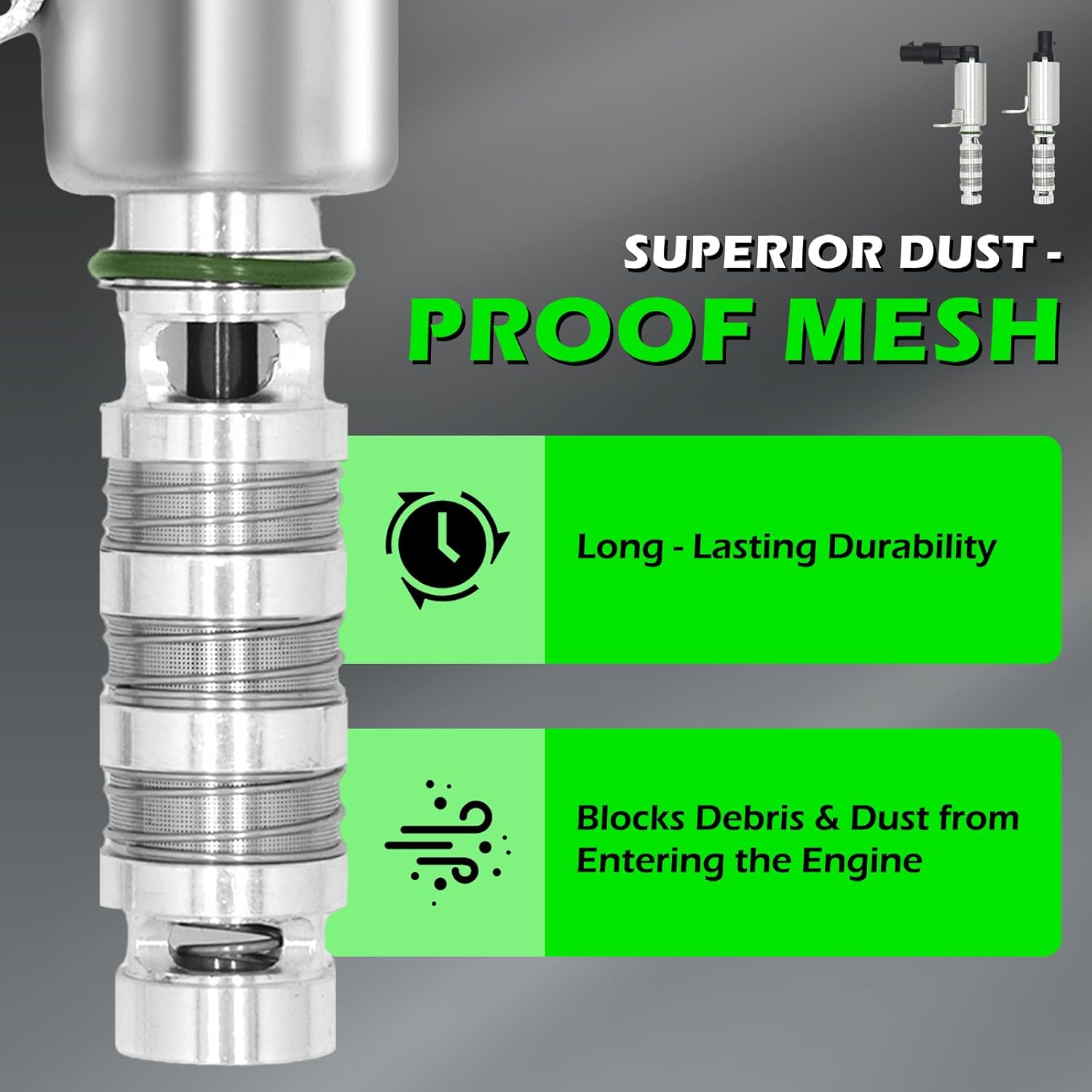 2-PCS Intake & Exhaust Engine Variable Valve Timing VVT Solenoid Compatible with Hyundai Elantra,Tucson Kia Optima,Kona, Sonata,Forte5, Soul 1.8L 2.0L OEM24355-2E100