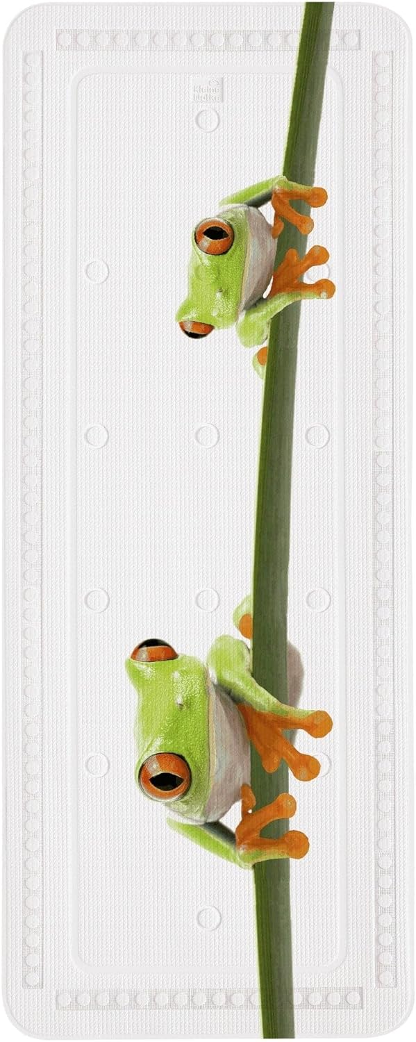 Kleine Wolke Tree Frog Shower Stall Mats/tub Safety Mats/Neck Pad - Green (14.2x36.2in)