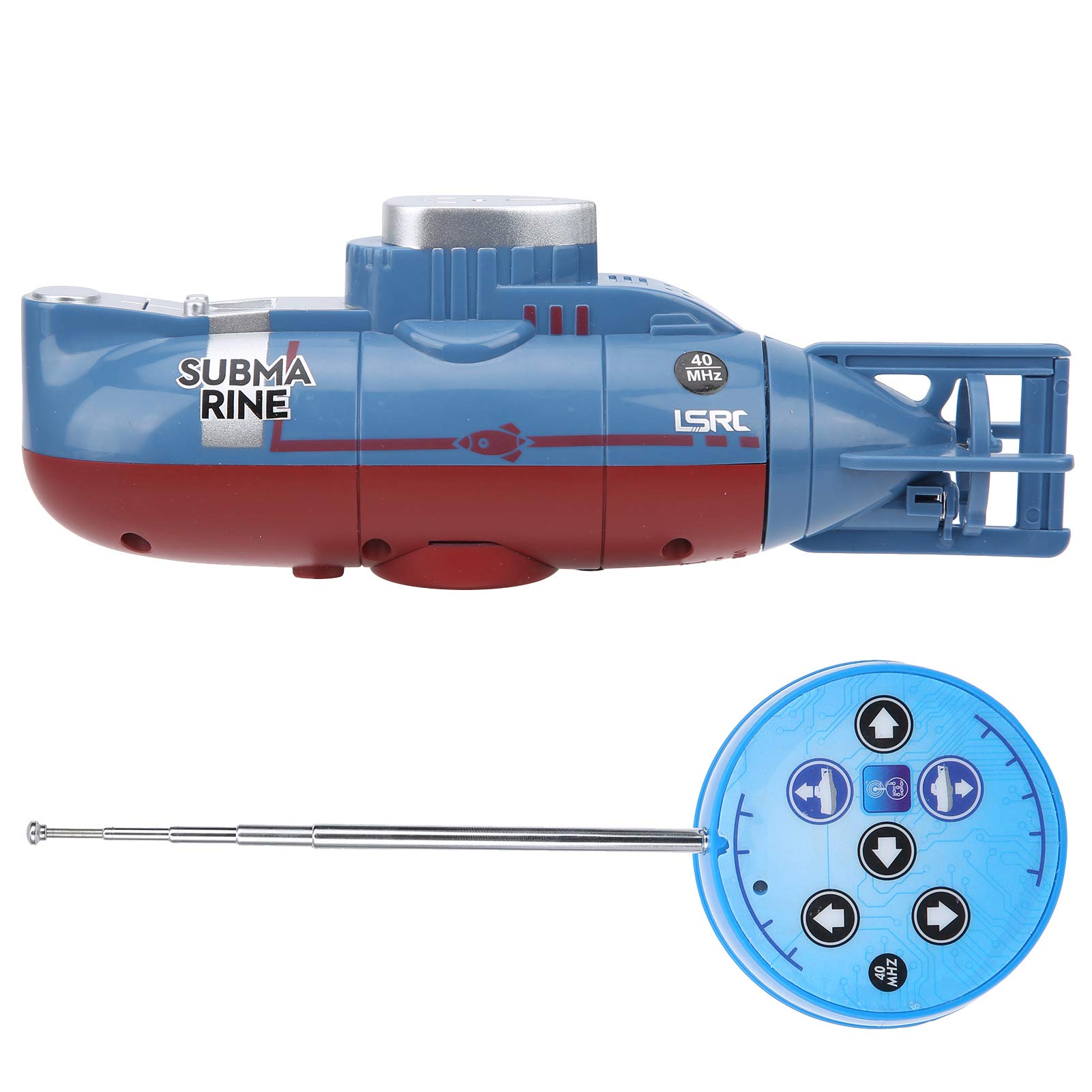 KKPLZZ Modelo de submarino de simulación, teledirigido, mini submarino, decoración de acuario