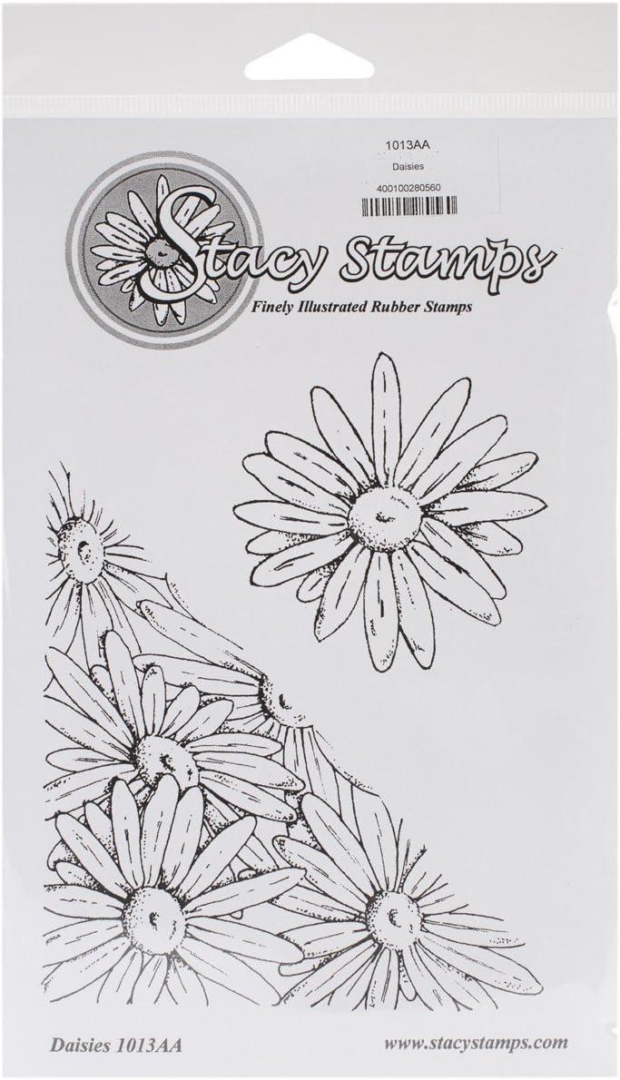 Stacystamps 1013AA Cling Mounted Stamp, 2.75 by 2.75-Inch, Daisies