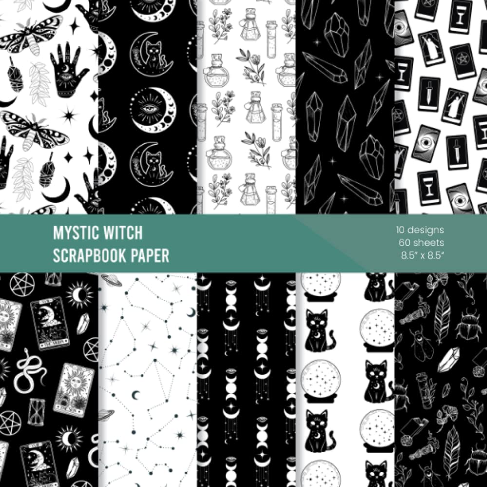 Mystic Witch Scrapbook Paper: Decorative Craft Paper For Journaling And Scrapbooking – Witchcraft and Magic Designed Pages-image-28