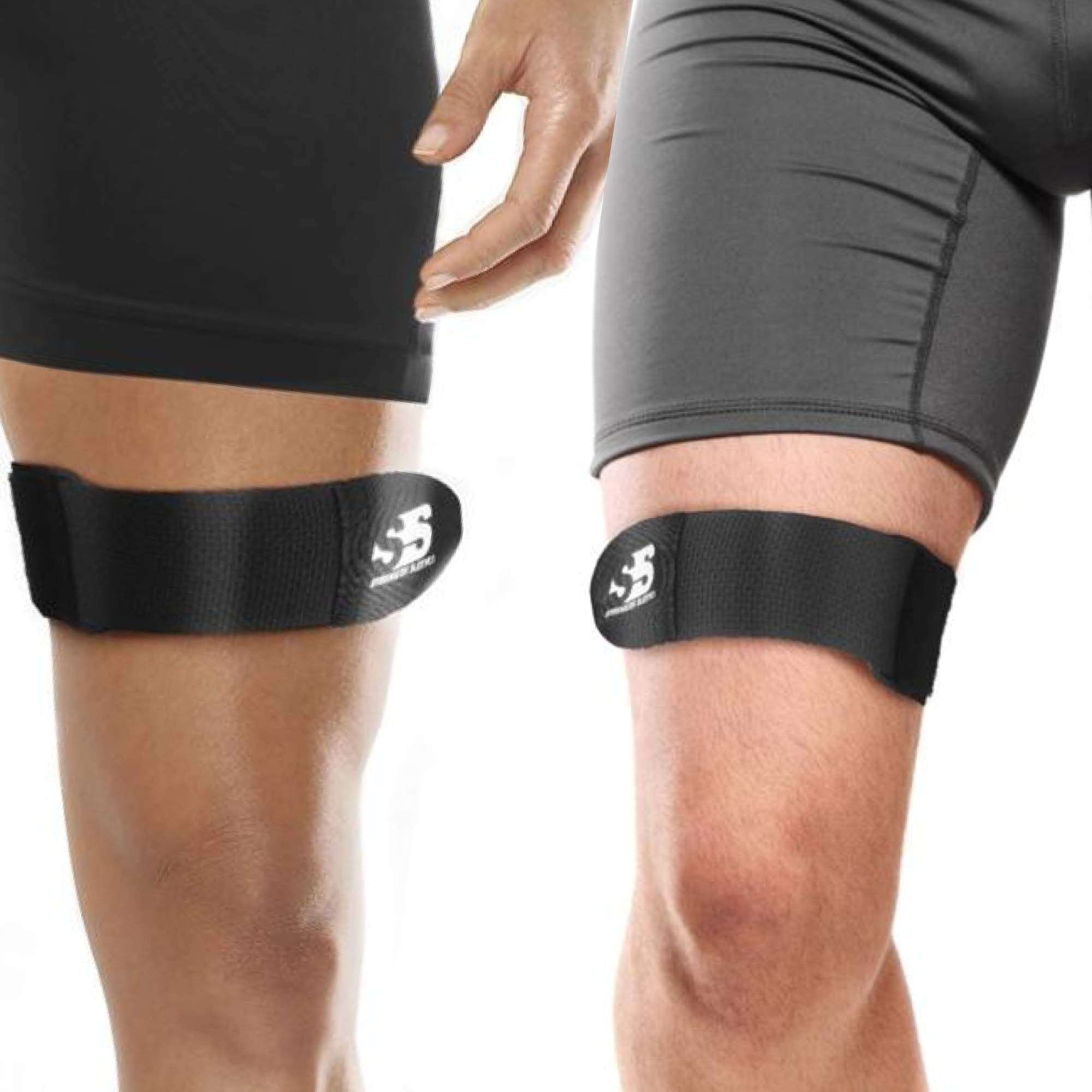 Best IT Band Strap for Men and Women - Iliotibial Band Syndrome Above or Below The Knee + Patella Stabilizer Straps. Leg + Thigh Compression Wrap Athletic Support Brace Neoprene IT Band Strap