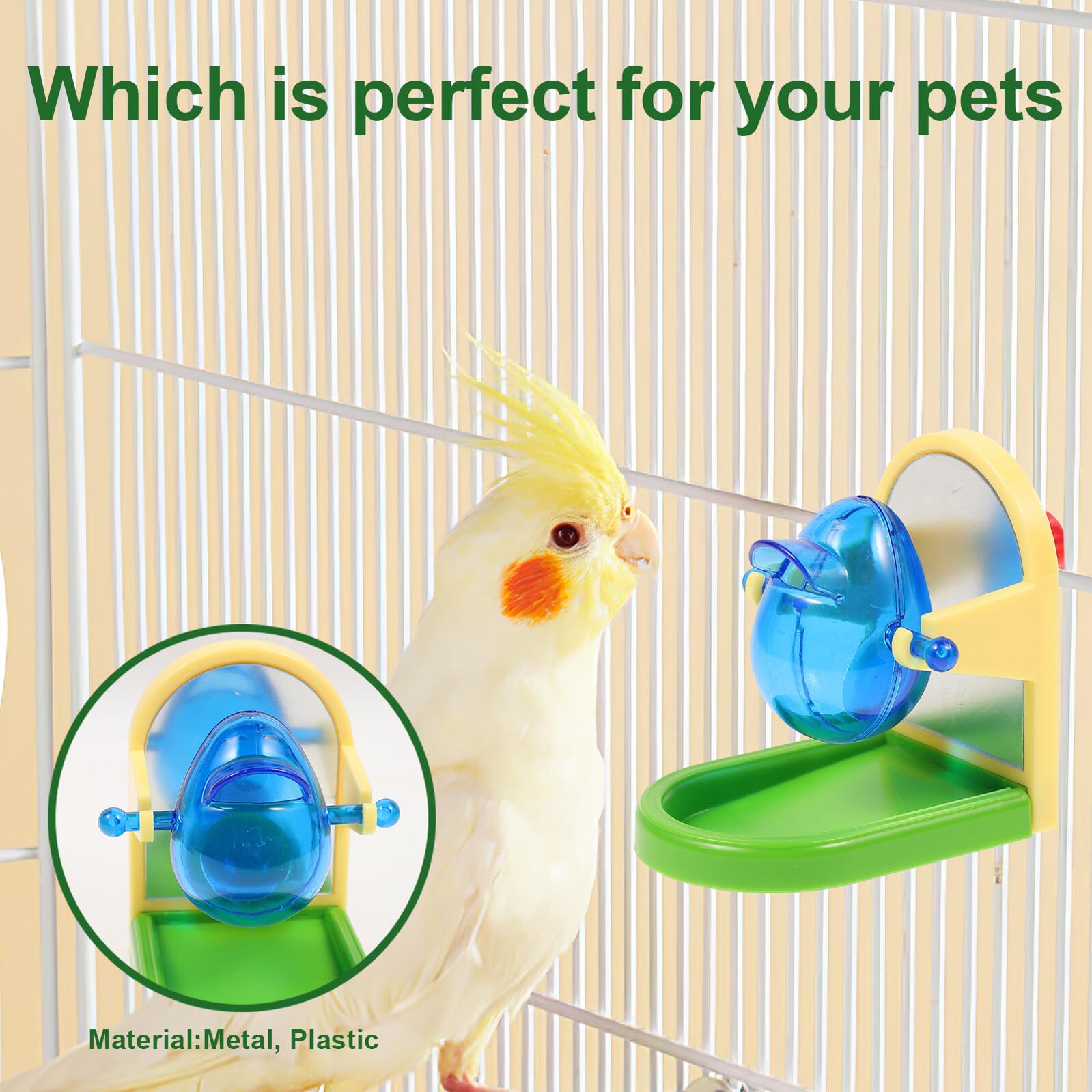Homoyoyo Juguete Educativo para Loros de Tamaño Compacto Resistente y Seguro Adecuado para Entrenamiento y Desarrollo Mental de Aves Juguete para Mascotas Diseño Color Color Aleatorio