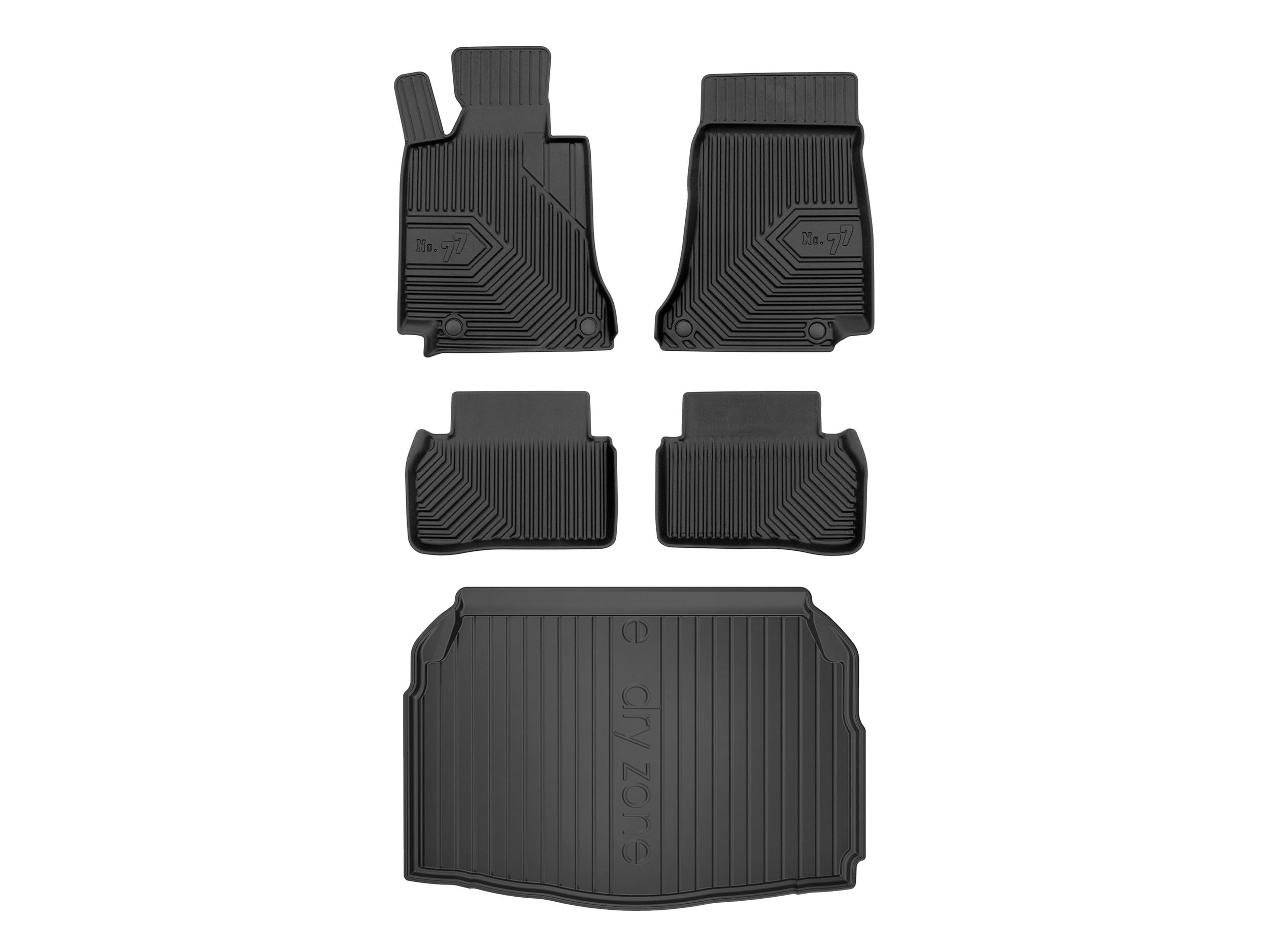 Dywaniki 3D + mata bagaznika kompatybilne z Mercedes Klasa C W205, NO77
