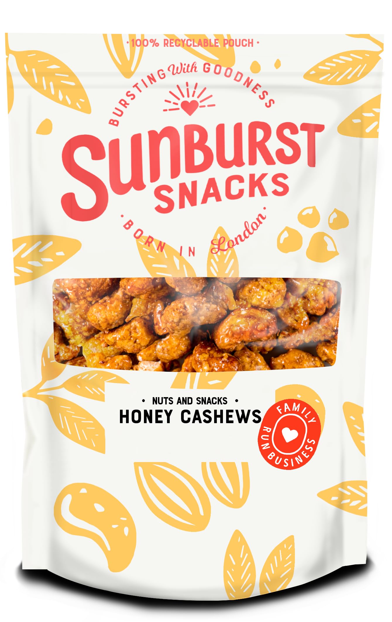 Sunburst Whole Cashew Nuts Honey Roasted, Non GMO, 1 kg