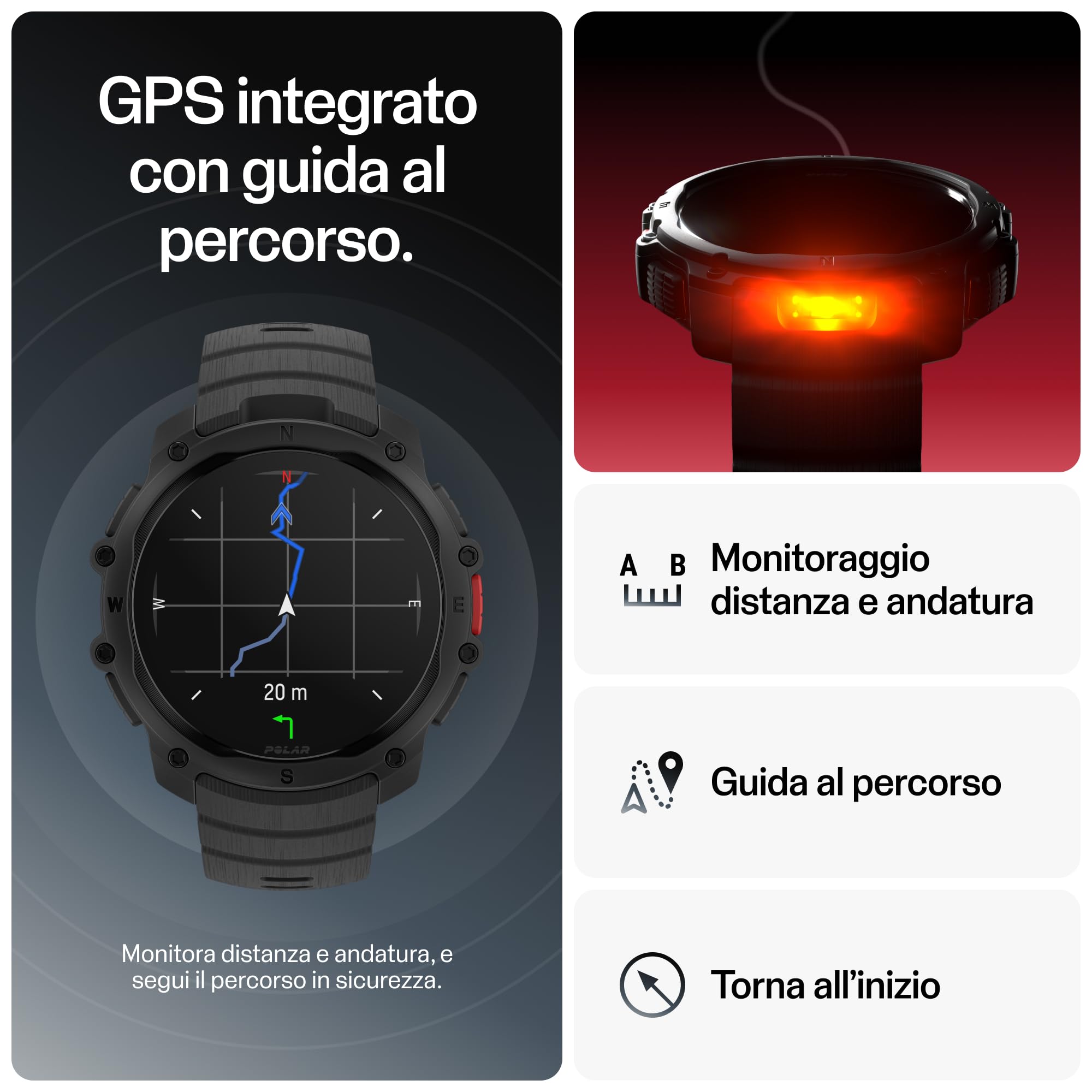 Polar Street X – Orologio Sportivo GPS Uomo e Donna – Cardiofrequenzimetro – Allenamento Ibrido – Orologio Running Impermeabile – 3 Anni Garanzia Amazon Esclusiva