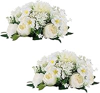 Vista 16 de Bolas de flores artificiales para centros de mesa: 2 piezas de rosas rojas para centros de mesa, arreglos florales, centro de mesa para bodas
