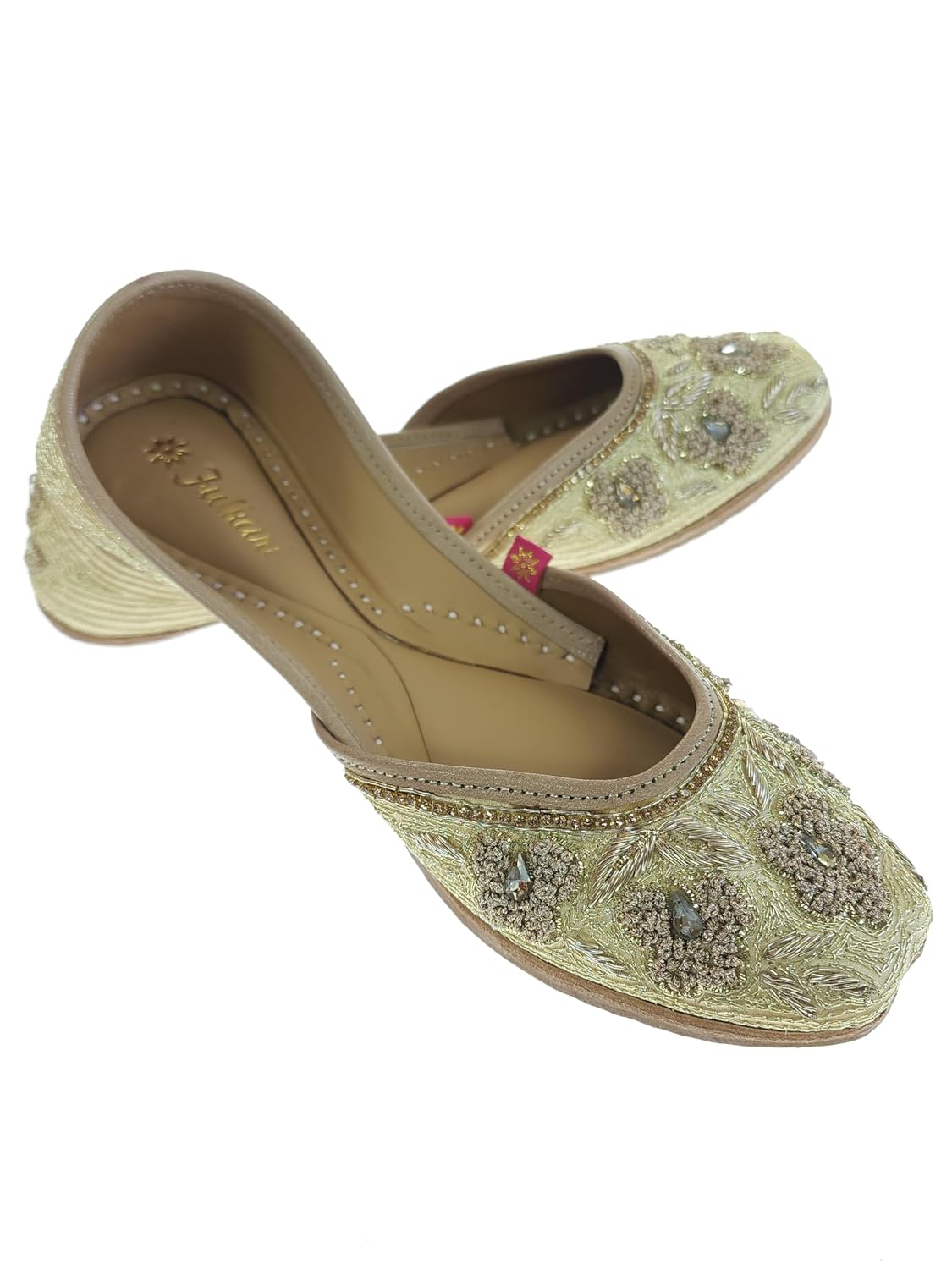 Fulkari Women Gulmore Formal Genuine Soft Leather Jutis | Bite and Pinch Free Juttis | Punjabi Jutti | Girl's Wedding Flat... - Review, Price and Buying Guide