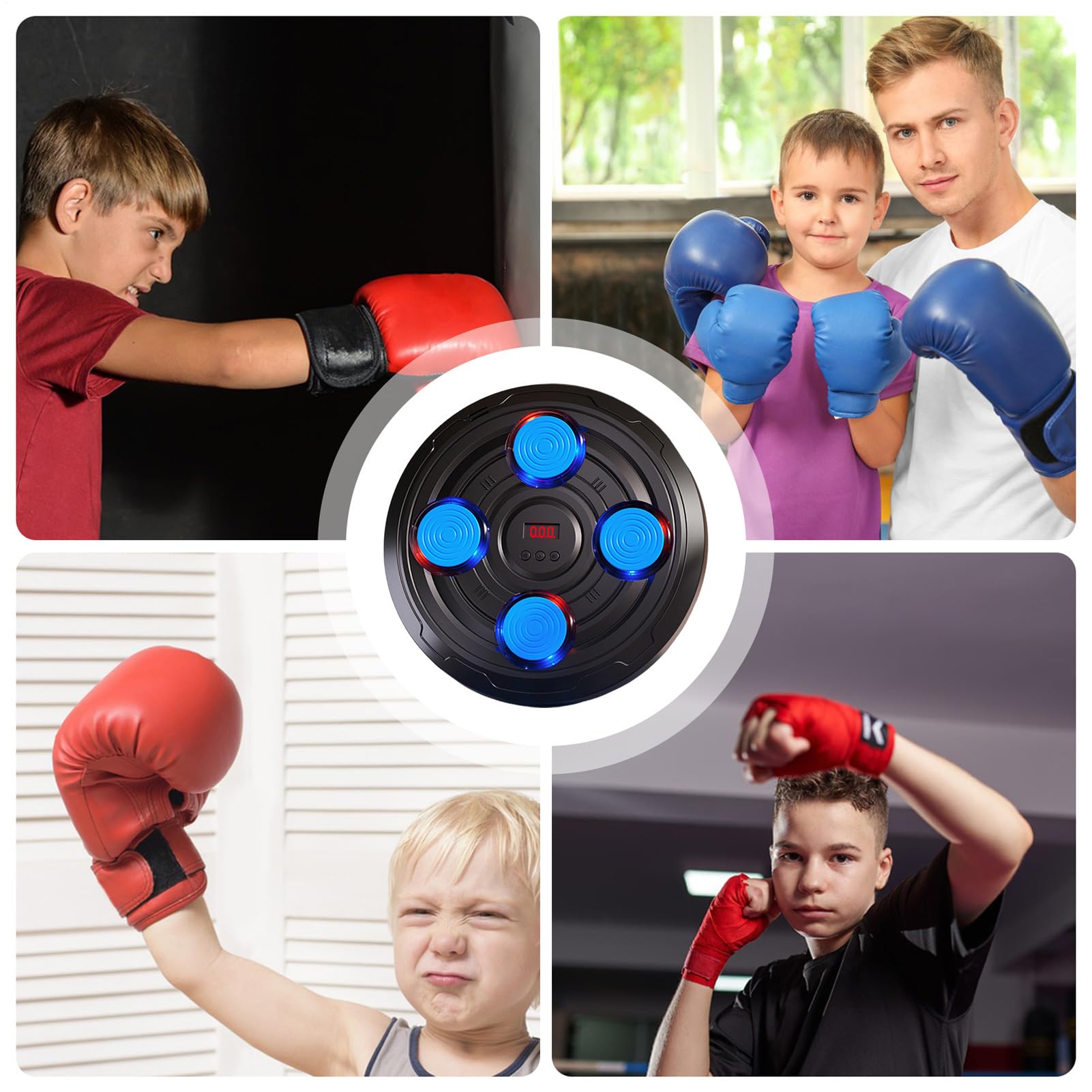 Music Boxing Machine, Smart Wall Equipment, Intelligent Boxing Trainer, Home Music Boxer, Punching Training Device, Fitness Exercise Gear, Workout Station, Equipment Kit for Home