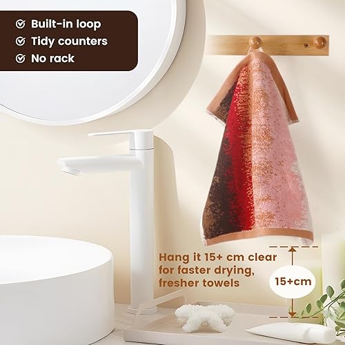 Vista 265 de SEMAXE - Juego de toallas de baño grises, 2 toallas de baño, 2 toallas de mano, 4 toallas faciales, toalla 100% algodón para baño, toalla suave