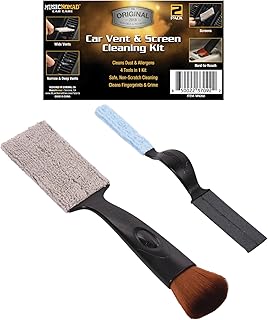 MusicNomad Car Vent & Screen Cleaning 2 pc. Kit for Auto Vents, Dashboard Glass Screens, Hard to Clean Areas (MN260)