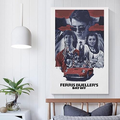 Miniatura 5 de LRefiozas Single Hanging Picture Ferris Bueller's Day Off Canvas Poster  Retro 90s Movie Print, Cool Vintage Wall Art for Bedroom, Dorm, Man Cave