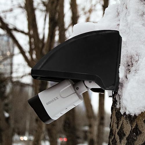 Vista 26 de OOSSXX Cámara de seguridad universal Sun Rain Cover Shield Cover Shield para cámara de vigilancia Techo protector para domo/Bullet cámara exterior