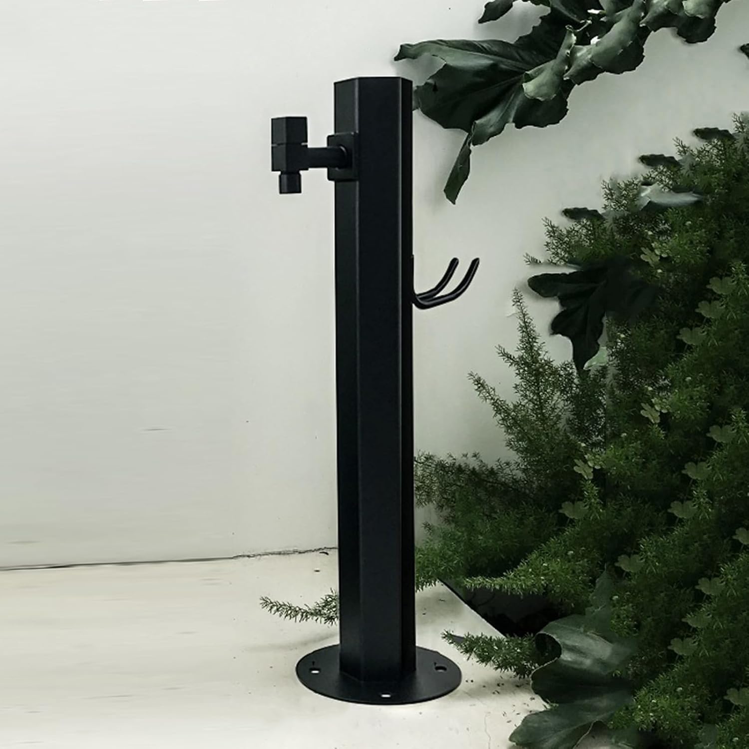 304 Stainless Steel Cylindrical Vertical Garden Water Column with Hose Stand ,Outdoor Anti-Freeze Faucet Column Watering Fountain Irrigation Post,Yard Water Dispenser Hydrant Floor Mount Water Tap