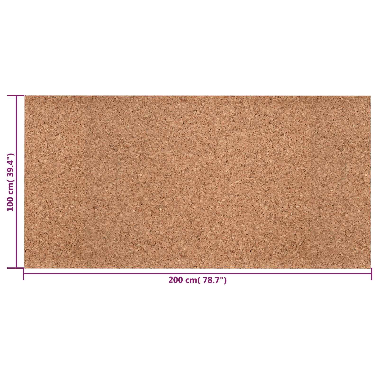 Korkrolle Braun 100 x 200 x 0,5 cm Kork mit Gummirückseite für Bürobedarf und Organisation, vielseitig als Notizblock, Schreibtisch Organizer, Dokumentenablage, ideal für Schule und Studium