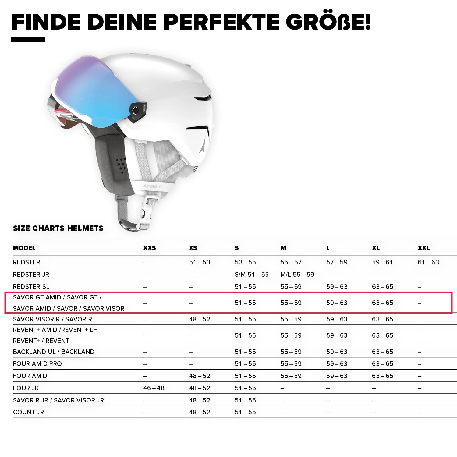 Atomic Savor Visor Stereo Casco da sci con visiera, massimo assorbimento degli urti, sistema di ventilazione Active Aircon, lenti a specchio per una visione chiara, circonferenza 51-55 (S), bianco