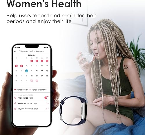 Miniatura 6 de Rastreador de fitness para hombres y mujeres reloj de fitness impermeable con rastreador de actividad y monitor de sueño y monitor de temperatura