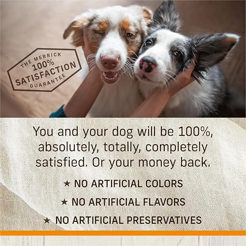 Miniatura 7 de Merrick Healthy Grains - Alimento seco para perros con recubrimiento crudo liofilizado, receta de pollo real y arroz integral, bolsa de 10 libras