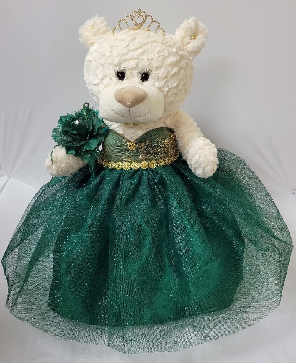 Kinnex Collections Since 1997 20' Quince Anos Quinceanera Last Doll Teddy Bear With Dress (Centerpiece) ~ Arc16831-13 (Purple)