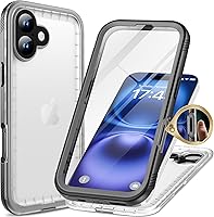 Vista 21 de Cozycase TOP - Funda impermeable para iPhone Air - Militar resistente 360 a prueba de golpes, cuerpo completo con protector de cámara de pantalla