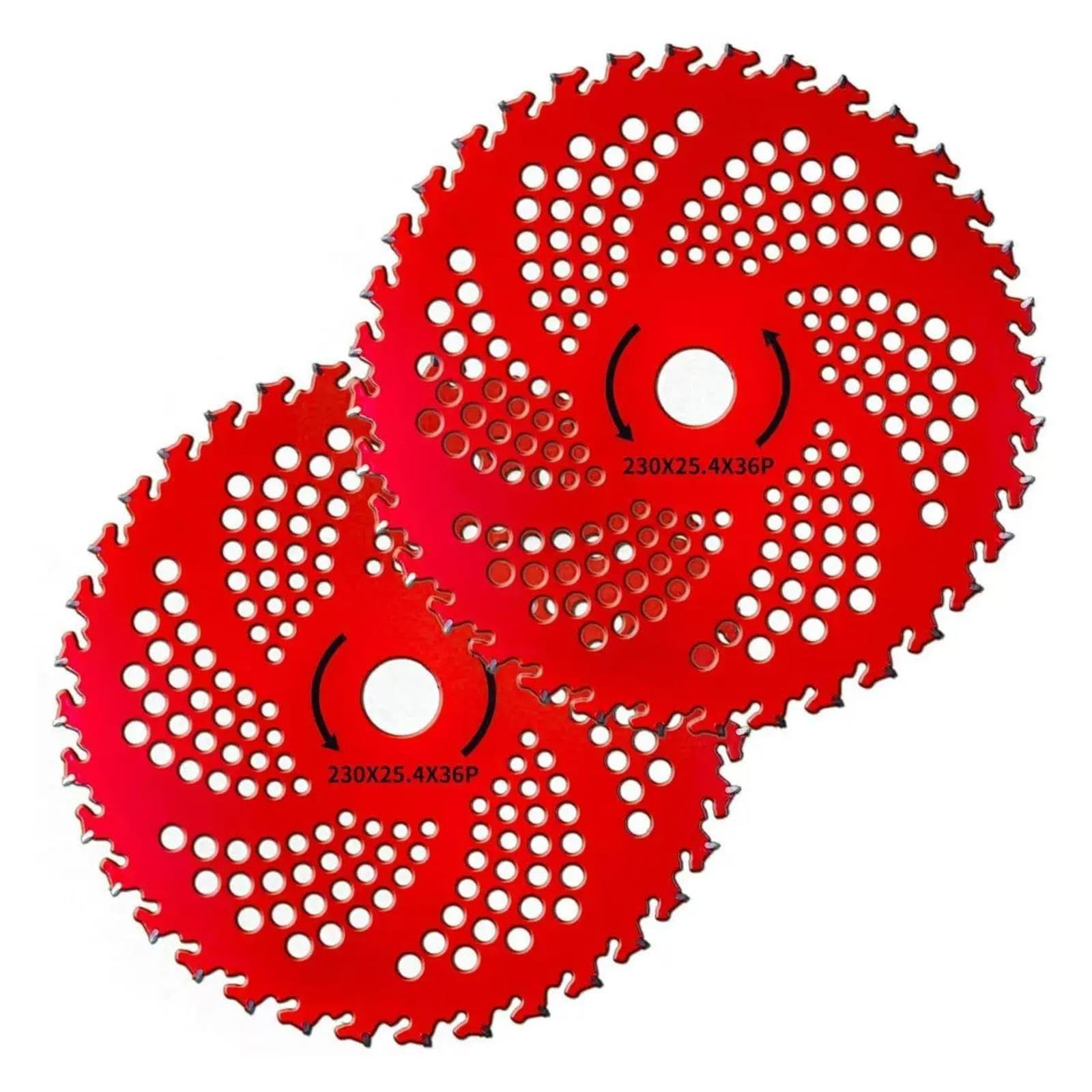 Cuchillas con Punta De Carburo De 36 Dientes, Desbrozadora De Acero Al Manganeso, Cuchillas para Desbrozadora De Malas Hierbas, Herramientas para El Cuidado del Césped(2 Set)