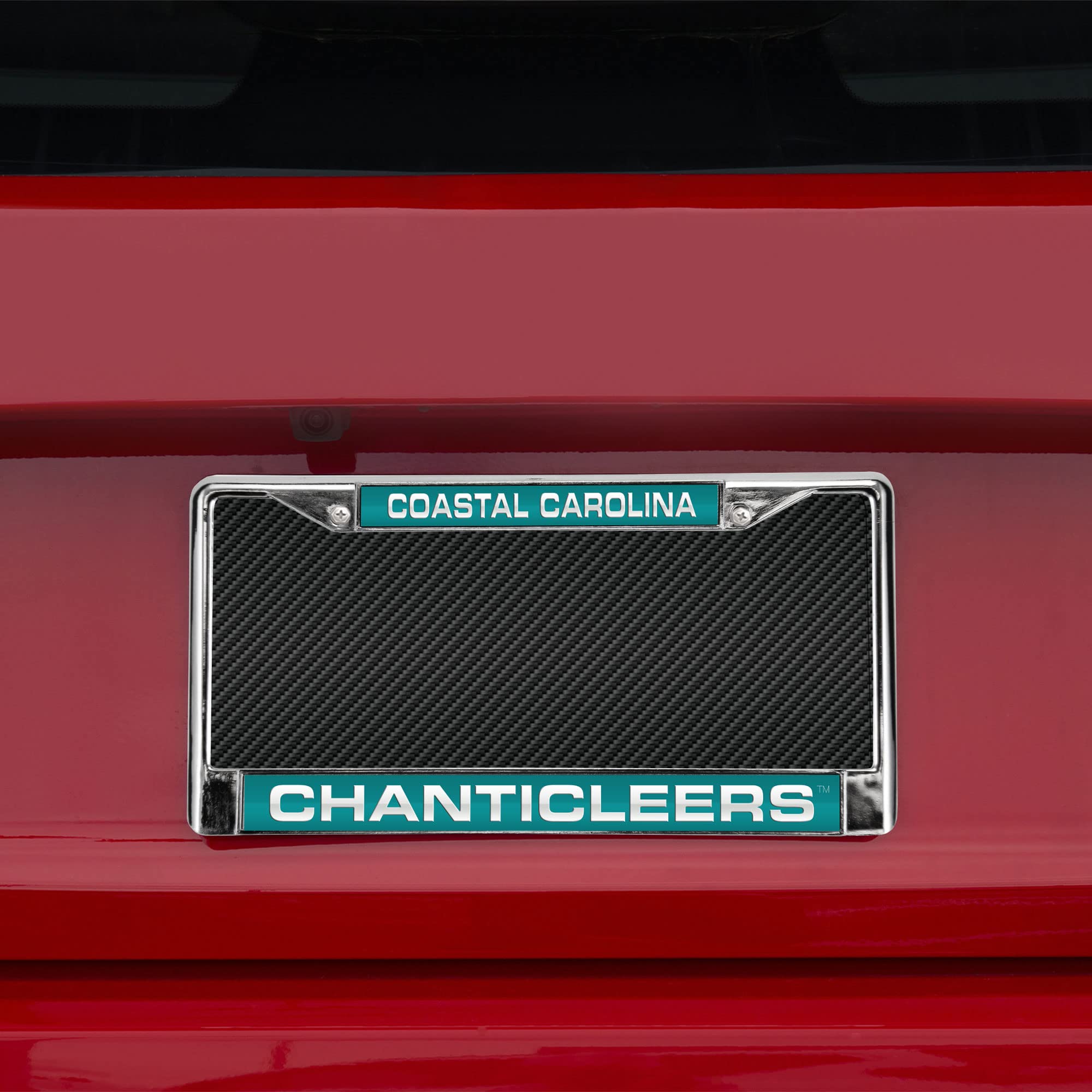 Rico Industries NCAA Coastal Carolina Chanticleers Standard Chrome Laser License Frame 12