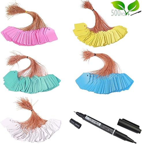 500 etiquetas impermeables con cuerda, etiquetas reutilizables de plástico para colgar disponible en Yaxa Costa Rica