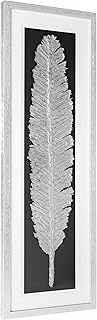 Gild Design House Metallic Feather, Silver Shadow Box, 16