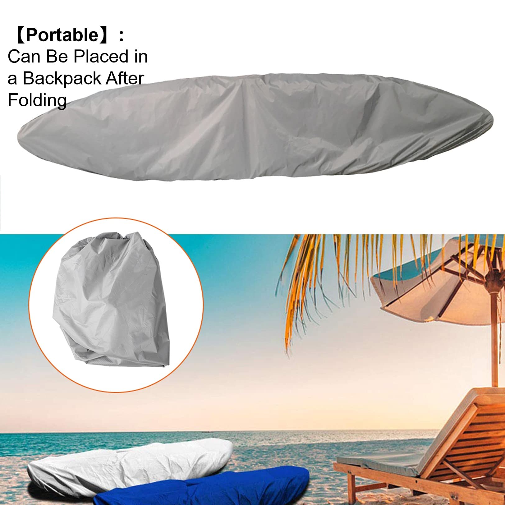 DAUERHAFT Copertura Impermeabile per Canoa Kayak canoe cover Tessuto Ox ford canoe cover ford, Protezione UV50+, Anti invecchiamento, Leggera e Resistente Attrezzatura