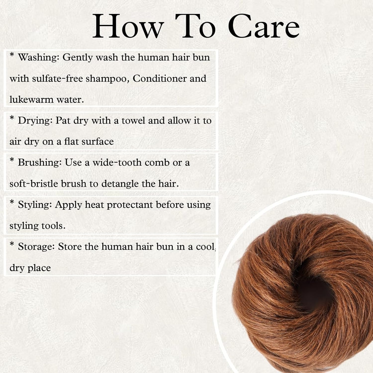 Bun Scrunchie | High Density Human Hair Bun Extension | Golden